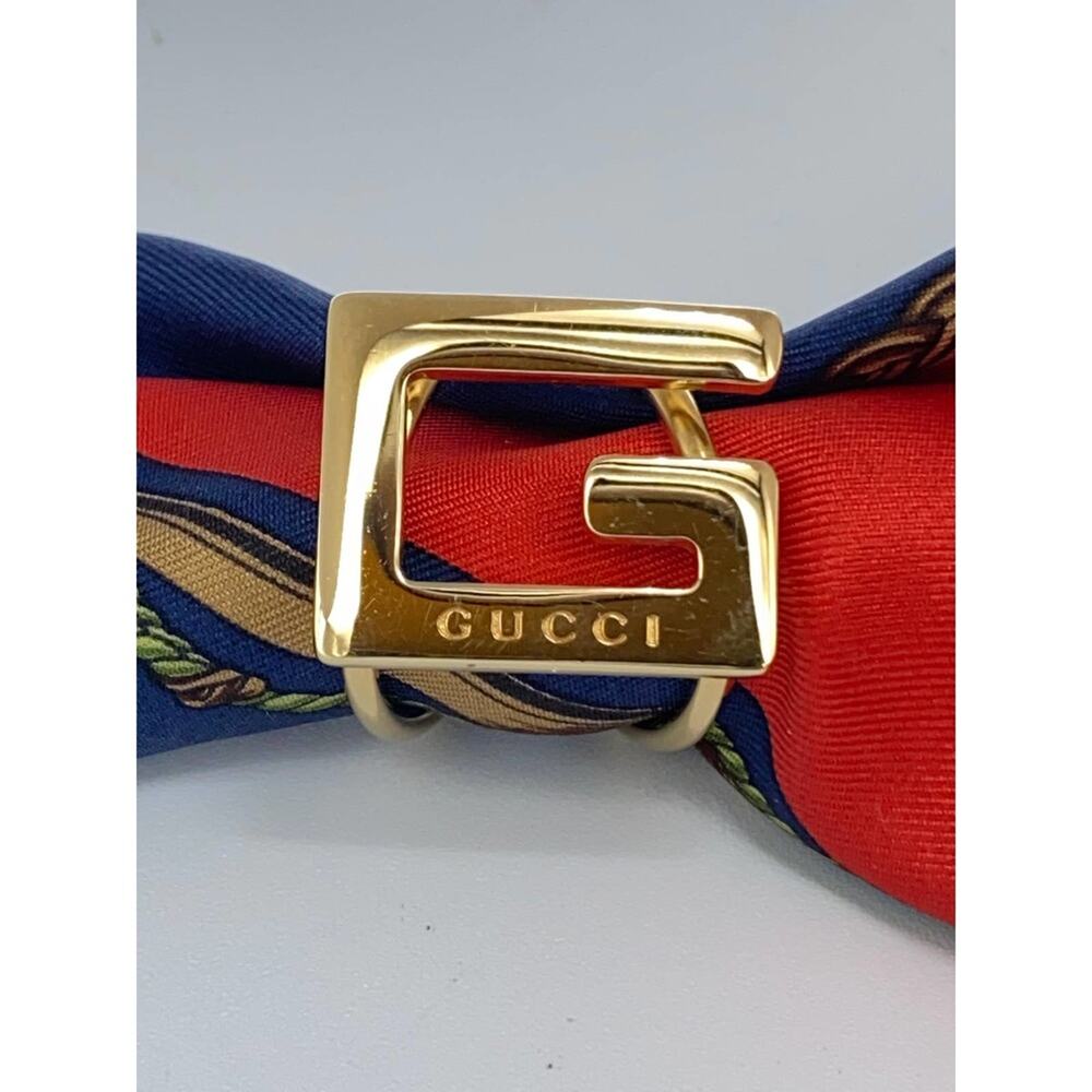 Gucci G Logo Gold tone Scarf Ring - Picture 4 of 9